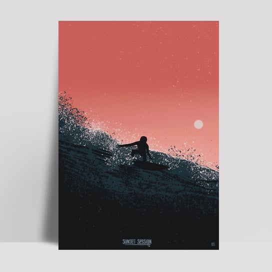 Plakat SURF Surf Session – Sunset 70x100 Maciej Święty Rysuje