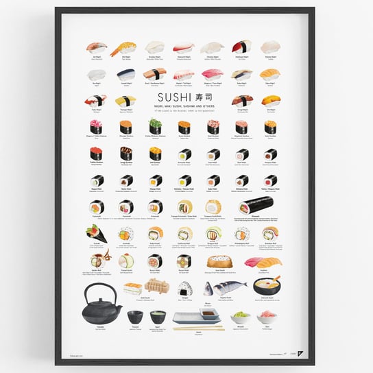 Plakat Sushi Plakat Sushi 50X70 Cm Inna marka