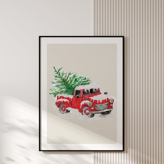 Plakat Świąteczny Pickup A4 MUYBIEN