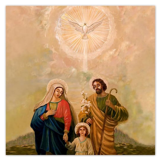 Plakat Święta Rodzina Józef Maria, 100x100 cm ZeSmakiem