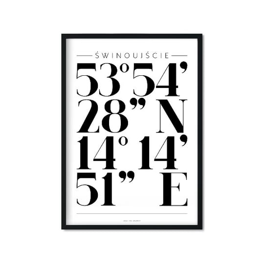Plakat Świnoujście, biało-czarny, 30x40 cm Love The Journey