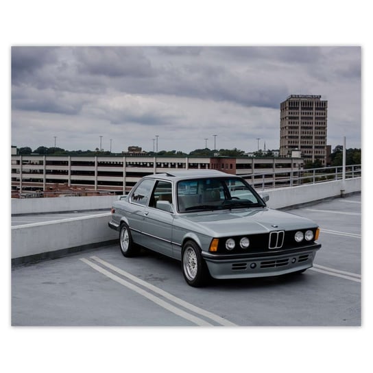 Plakat Szare BMW E30, 50x40 cm ZeSmakiem