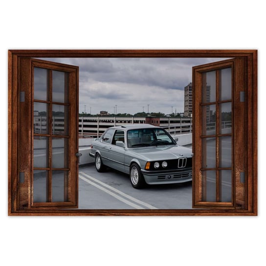 Plakat Szare BMW E30, 60x40 cm ZeSmakiem