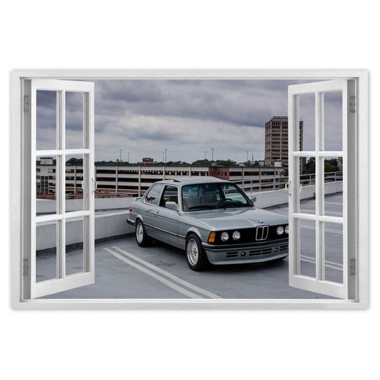 Plakat Szare BMW E30, 60x40 cm ZeSmakiem