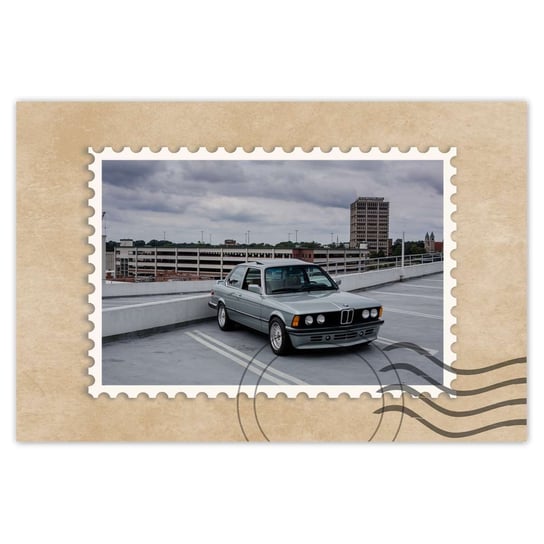 Plakat Szare BMW E30, 90x60 cm ZeSmakiem