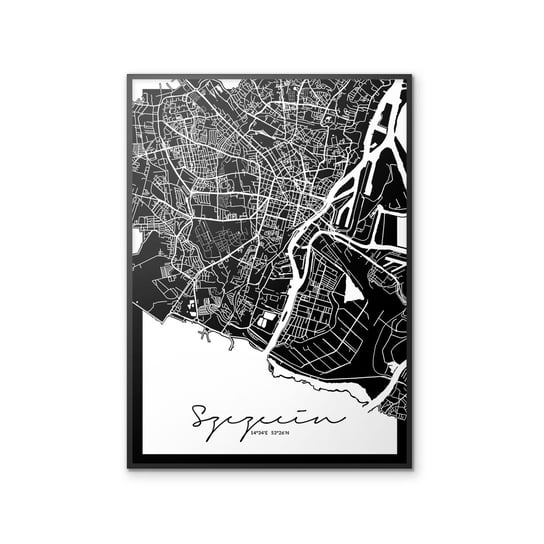 Plakat Szczecin Mapa, 30x40 cm Peszkowski Graphic