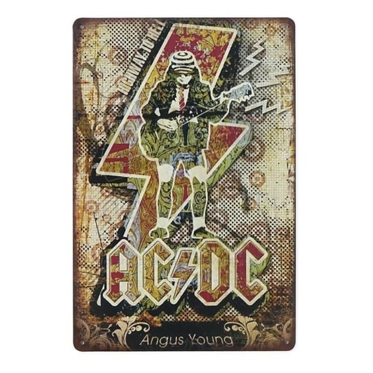 Plakat Tabliczka dekoracyjna metalowa AC/DC ANGUS YOUNG RustykalneUchwyty