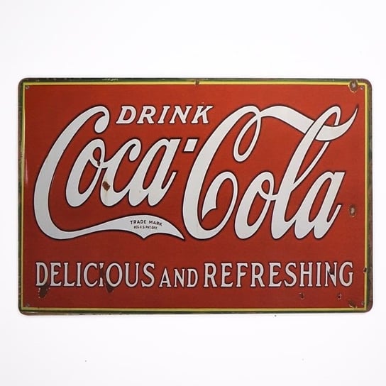 Plakat Tabliczka dekoracyjna metalowa COCA-COLA DRINK RustykalneUchwyty