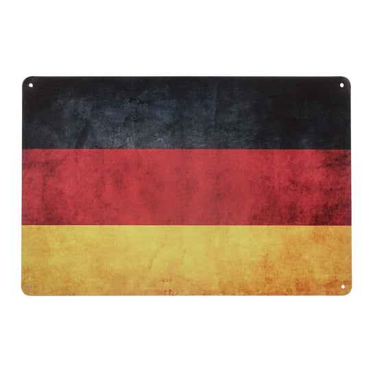 Plakat Tabliczka Dekoracyjna Metalowa Flaga Niemiec Rustykalne Uchwyt