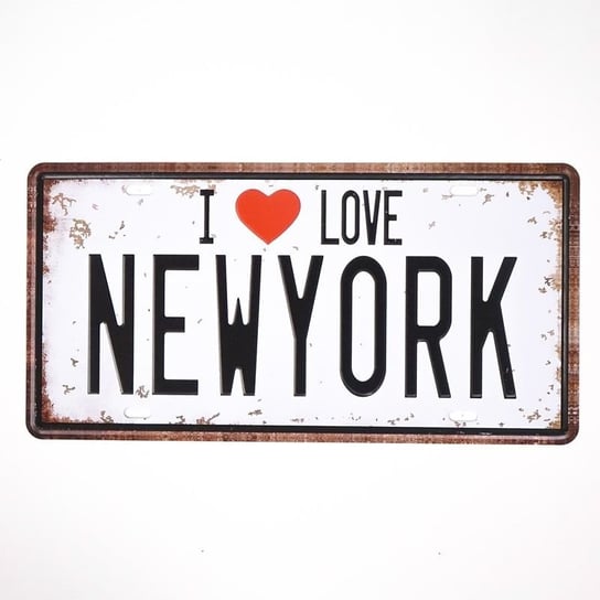 Plakat Tabliczka dekoracyjna metalowa I LOVE NEW YORK RustykalneUchwyty