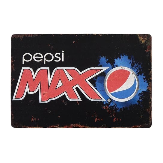 Plakat Tabliczka dekoracyjna metalowa PEPSI MAX retro vintage szyld blaszany Rustykalne Uchwyt