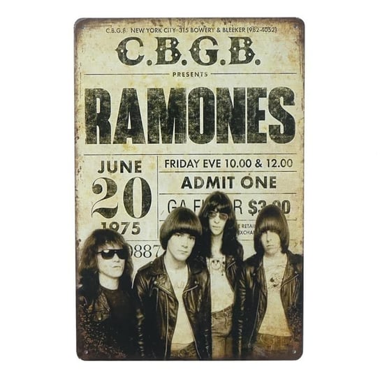 Plakat Tabliczka Dekoracyjna Metalowa Ramones Cbgb Rustykalneuchwyty Sklep Empikcom 0256