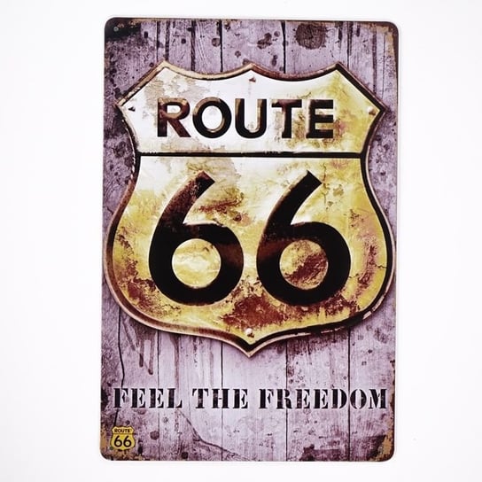 Plakat Tabliczka dekoracyjna metalowa ROUTE 66 4 RustykalneUchwyty