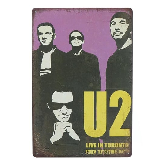 Plakat Tabliczka dekoracyjna metalowa U2 TORONTO RustykalneUchwyty