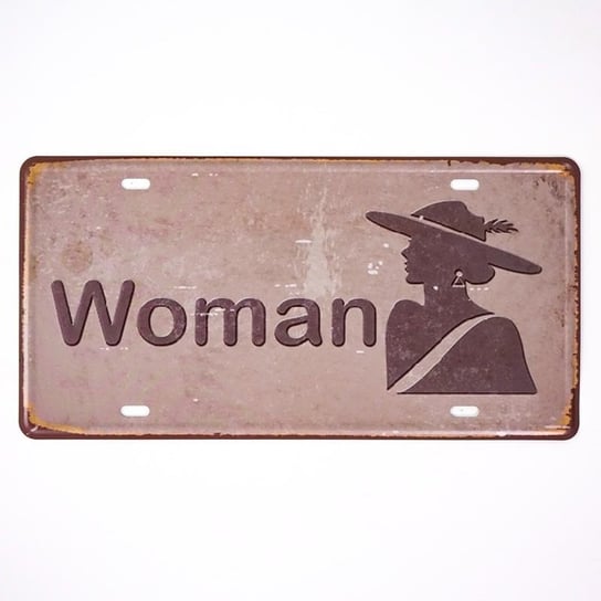 Plakat Tabliczka dekoracyjna metalowa WOMAN 1 RustykalneUchwyty