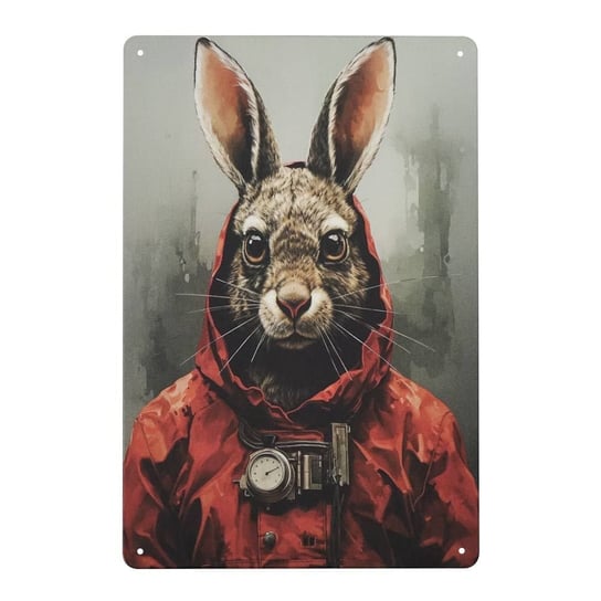 Plakat Tabliczka dekoracyjna metalowy szyld retro RABBIT RustykalneUchwyty