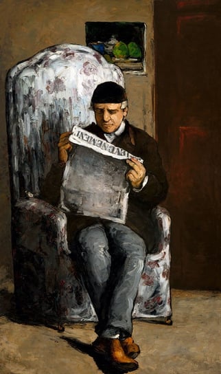 Plakat, The Artist&rsquo;s Father, Reading LÉvénement, Paul Cézanne, 70x100 cm reinders