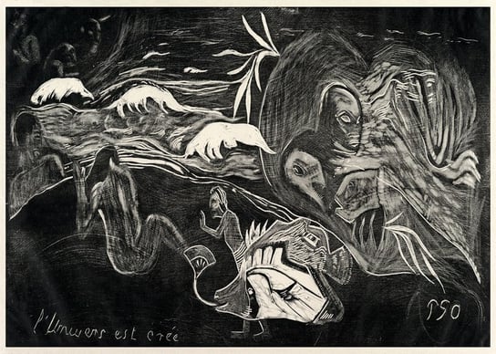 Plakat, The Universe is Created, Paul Gauguin, 60x40 cm reinders