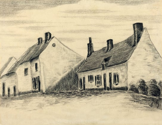 Plakat, The Zandmennik House, Vincent van Gogh, 100x70 cm reinders