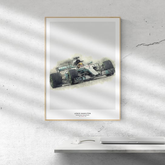 Plakat Tory Wyścigowe - Lewis Hamilton  50X70 Cm Peszkowski Graphic