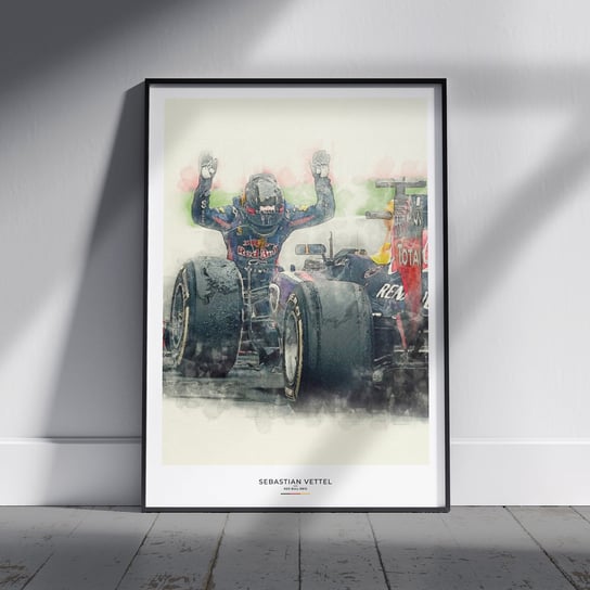 Plakat Tory Wyścigowe - Sebastian Vettel  50X70 Cm Peszkowski Graphic