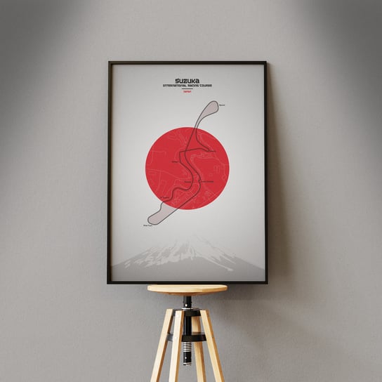 Plakat Tory Wyścigowe - Suzuka 30X40 Cm Peszkowski Graphic
