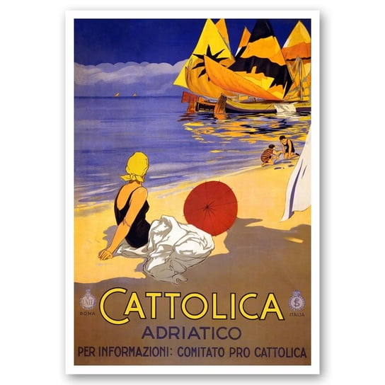 Plakat Turystyczny Cattolica 50x70 Legendarte