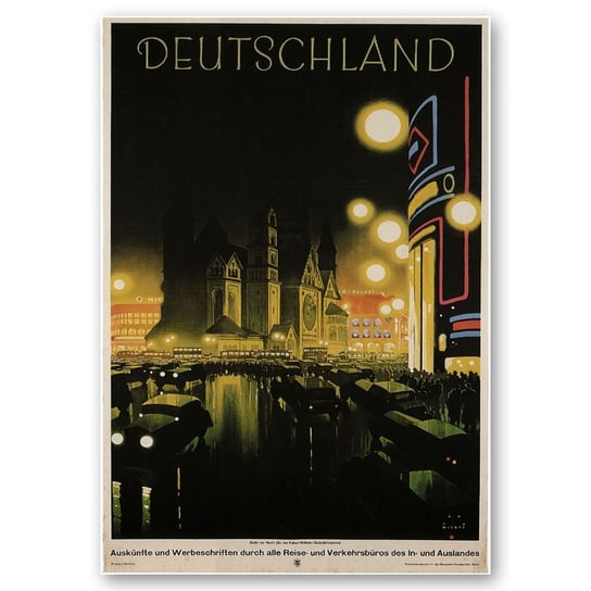 Plakat Turystyczny Deutschland 50x70 Legendarte