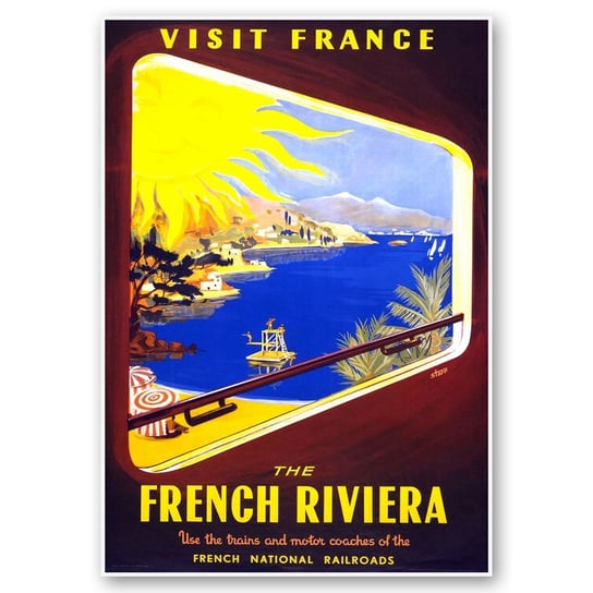 Plakat Turystyczny French Riviera 50x70 Legendarte