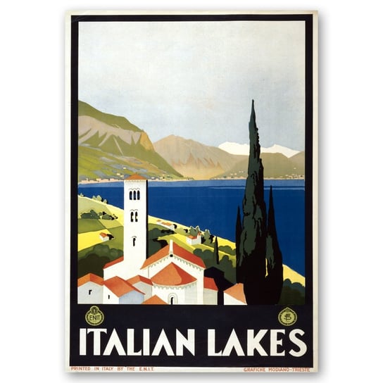 Plakat Turystyczny Italian Lakes 50x70 Legendarte