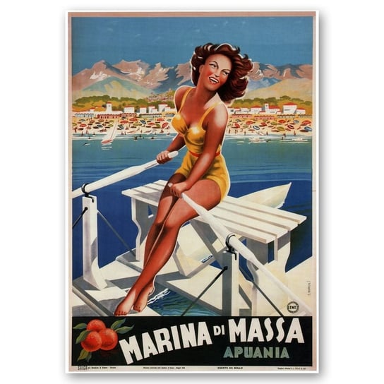 Plakat Turystyczny Marina Di Massa 50x70 Legendarte