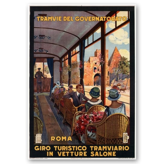 Plakat Turystyczny Rome - Gov. Tramways 50x70 Legendarte