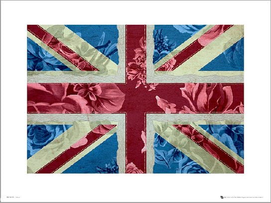 Plakat, Union Flag Flowers, 40x30 cm Inna marka