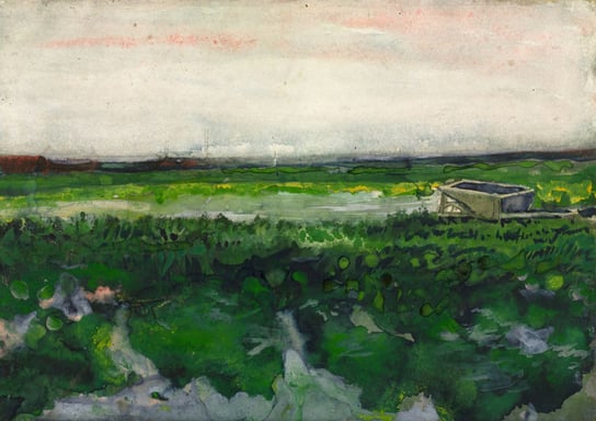 Plakat, Vincent Van Gogh, Landscape with Wheelbarrow, 59,4x84,1 cm reinders