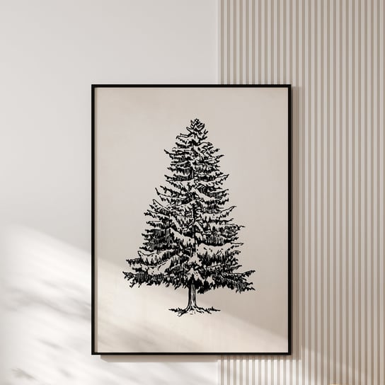Plakat Vintage Christmas Tree A4 MUYBIEN