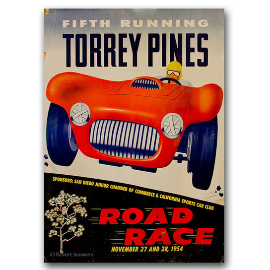 Plakat vintage Czwarty bieg Torrey Pines A1 Vintageposteria