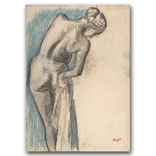 Plakat vintage do salonu Edgar Degas The Bather A3 Vintageposteria