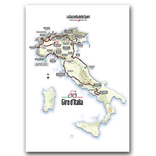 Plakat vintage do salonu Giro d'Italia A1 Vintageposteria