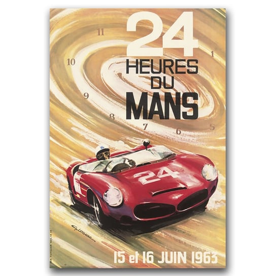 Plakat vintage do salonu Heured du Mans A2 Vintageposteria