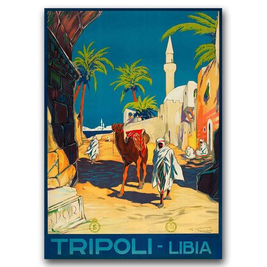 Plakat vintage do salonu Libia Tripolis A3 Vintageposteria