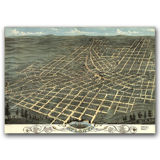 Plakat vintage do salonu Mapa Gruzja A1 85x60 cm Vintageposteria