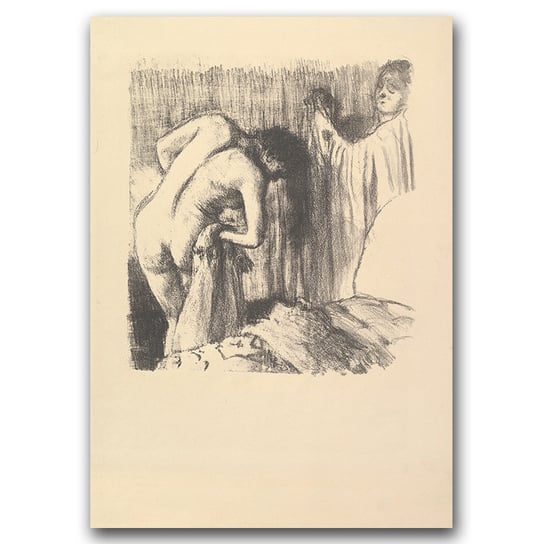 Plakat vintage do salonu Po kąpieli Edgar Degas A2 Vintageposteria