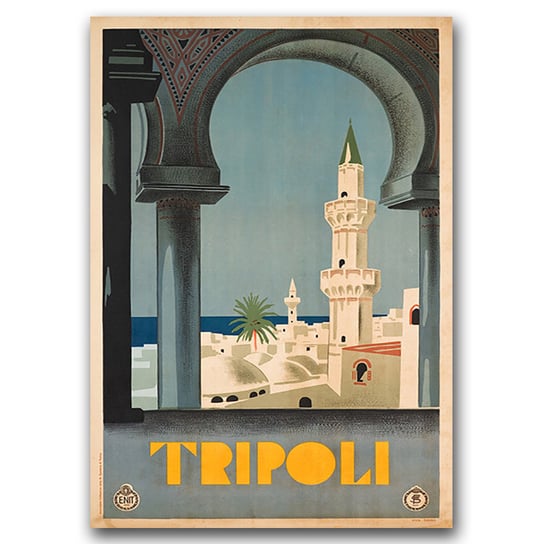 Plakat vintage na płótnie Trypolis Liban A2 Vintageposteria