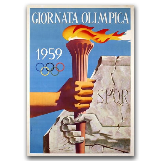 Plakat vintage na ścianę Giornata Olimpica A1 Vintageposteria