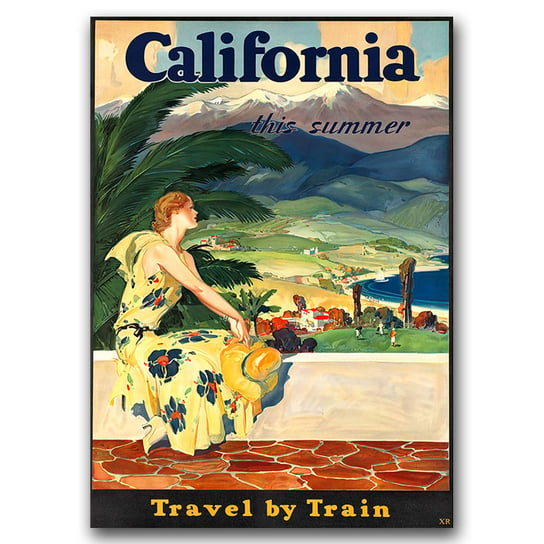Plakat vintage na ścianę Kalifornia tego lata A1 Vintageposteria