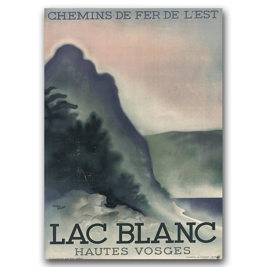 Plakat vintage na ścianę Lac Blanc France A1 Vintageposteria