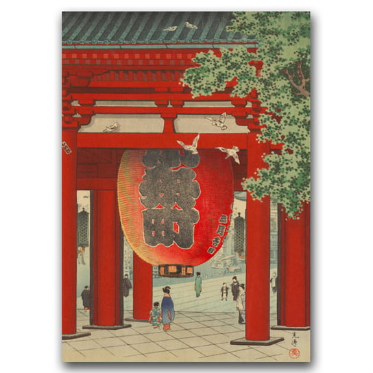 Plakat vintage Nio Gate At Asakusa Kannon A1 Vintageposteria
