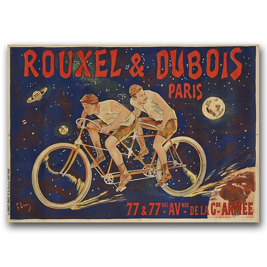 Plakat vintage Plakat rowerowy Rouxel & Dubois A1 Vintageposteria