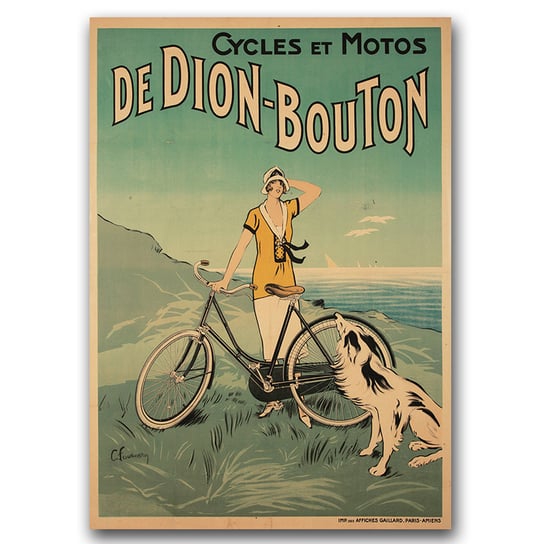 Plakat vintage Rower Dion Bouton Reklama Drukuj A1 Vintageposteria