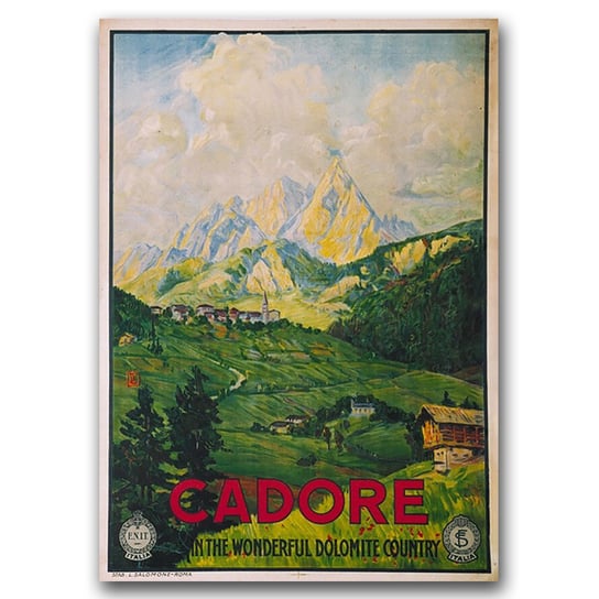 Plakat vintage Włochy Cadore A1 60 x 85 cm Vintageposteria